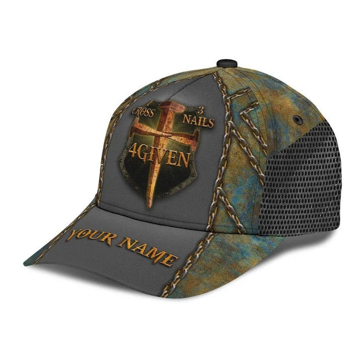 Custom Name Jesus Saves Four Given 3D Printing Cap Hat for Christian SO0169