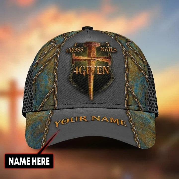 Custom Name Jesus Saves Four Given 3D Printing Cap Hat for Christian SO0169