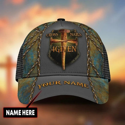 Custom Name Jesus Saves Four Given 3D Printing Cap Hat for Christian SO0169