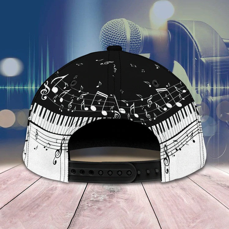 Personalized Piano Cap 3D All Over Prints for Piano Players, Hat for Friends , Gift for Son Daughter SO0410