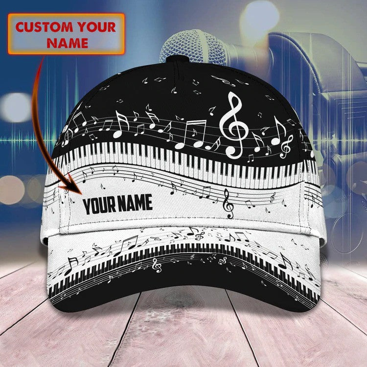 Personalized Piano Cap 3D All Over Prints for Piano Players, Hat for Friends , Gift for Son Daughter SO0410