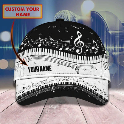 Personalized Piano Cap 3D All Over Prints for Piano Players, Hat for Friends , Gift for Son Daughter SO0410
