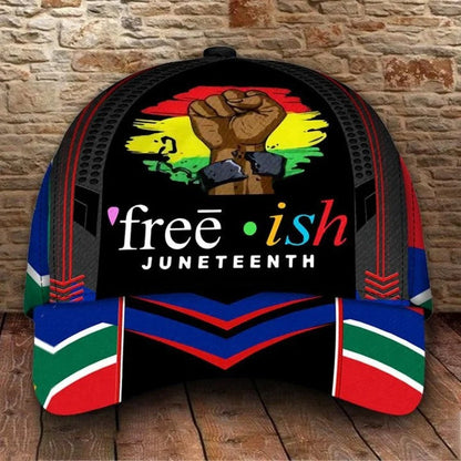 Happy Juneteenth Day Fist Black African American Cap 3D Classic Cap for African American SO0409