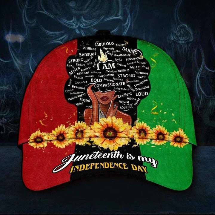 Happy Juneteenth Day Fist Black African American Cap 3D Classic Cap for African American SO0409