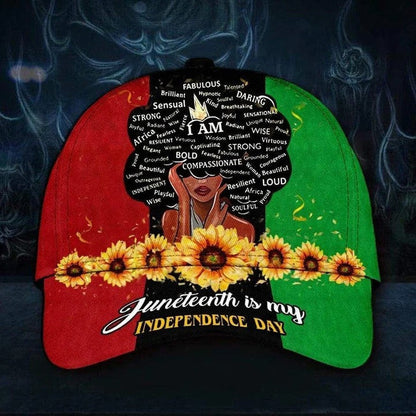 Happy Juneteenth Day Fist Black African American Cap 3D Classic Cap for African American SO0409