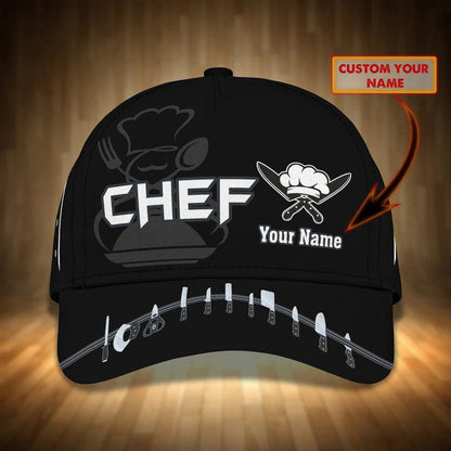 Chef Cook Personalized Name Cap 3D Classic Cap for Chef SO0023