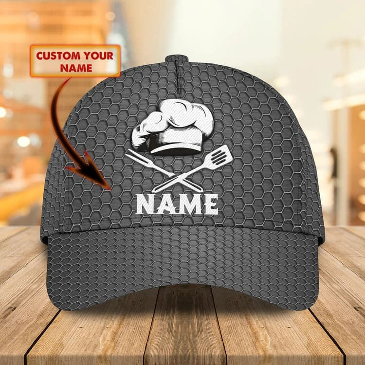 Chef Cook Personalized Name Cap 3D Classic Cap for Chef SO0023