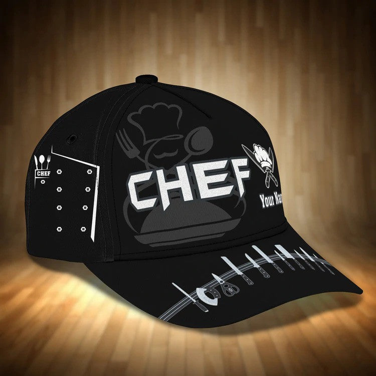 Chef Cook Personalized Name Cap 3D Classic Cap for Chef SO0023