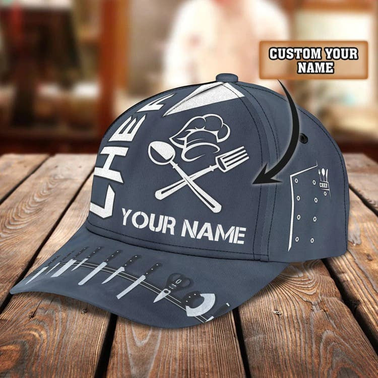 Chef Cook Personalized Name Cap 3D Classic Cap for Chef SO0023