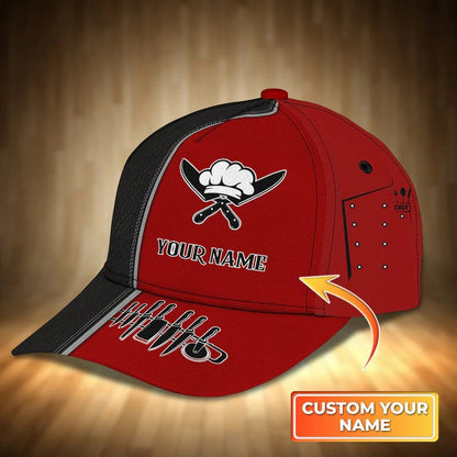 Chef Cook Personalized Name Cap 3D Classic Cap for Chef SO0023