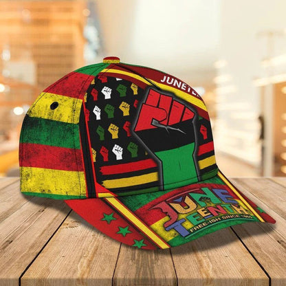Personalized Juneteenth 1865 Cap, African American Hat, Black Woman 3D Classic Cap, Black Man Hat SO0085