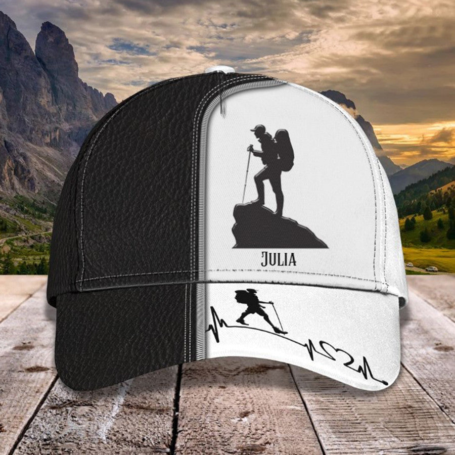 Personalized Hiking Girl 3D Baseball Cap for Girl Who love Hiking, Girl Hiking Hat SO0406
