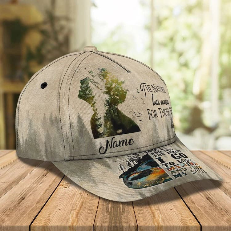 Personalized Hiking Girl 3D Baseball Cap for Girl Who love Hiking, Girl Hiking Hat SO0406