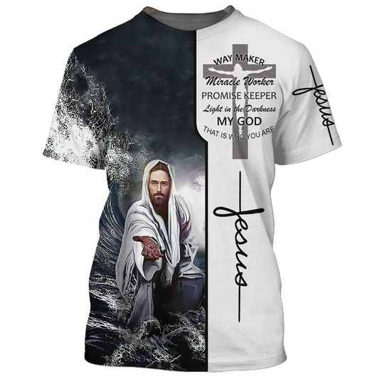 Jesus Saved Your Life T Shirt Light In The Darkness My God Shirts Men Women TO1683