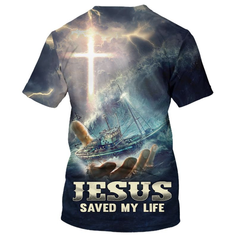 Jesus Saved My Life 3D T Shirt Love God Tee Shirts Christmas Jesus Shirts TO1677