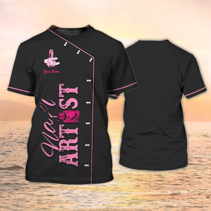 Nail Artist Custom Tshirt Nail Tech Shirt Gift For Nail Technican TO2124