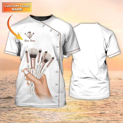 Makeup Artist Custom Tshirt Makeup Tools Shirts Beautician Uniform TO2136