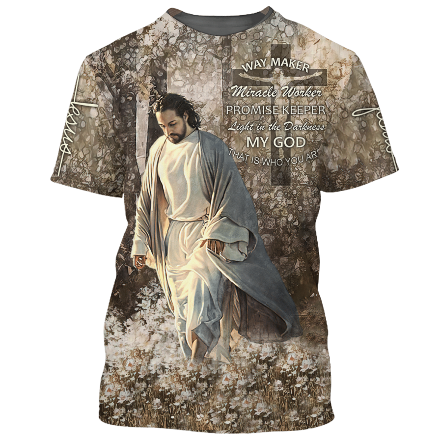 Way Maker Miracle Worker My God T Shirt Christian Shirt Jesus Lover Gifts TO1662