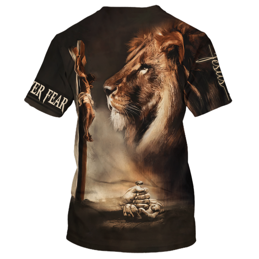 Cool Premium Faith Over Fear Tshirt Believe In God T Shirt For Men Women Jesus Shirts TO1660
