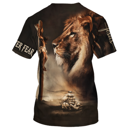 Cool Premium Faith Over Fear Tshirt Believe In God T Shirt For Men Women Jesus Shirts TO1660