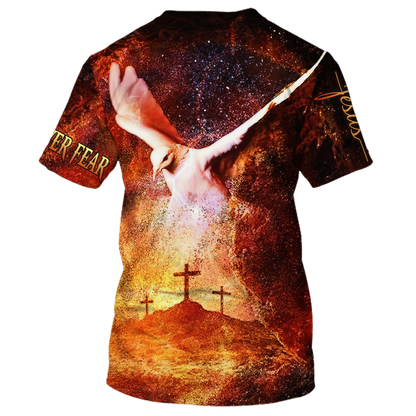 3D All Over Print Faith Over Fear T Shirt Jesus Unisex Shirts For Men Women TO1655