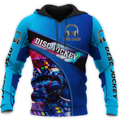 Custom 3D Printed DJ Hoodie, DJ Tshirt, Gift For A DJ Boyfriend TO0060