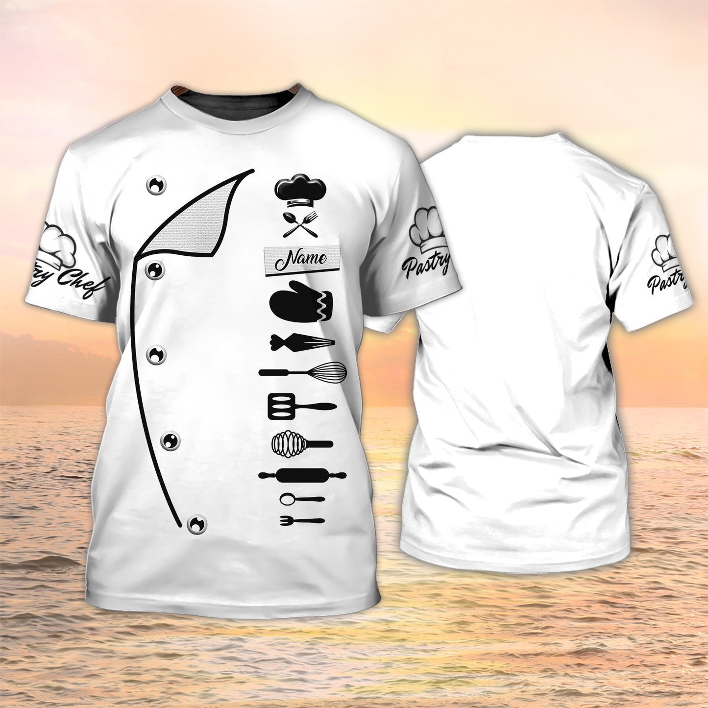 Pastry Chef Tshirt Bakery Uniform Baker White Shirt, Barker Gift TO2049