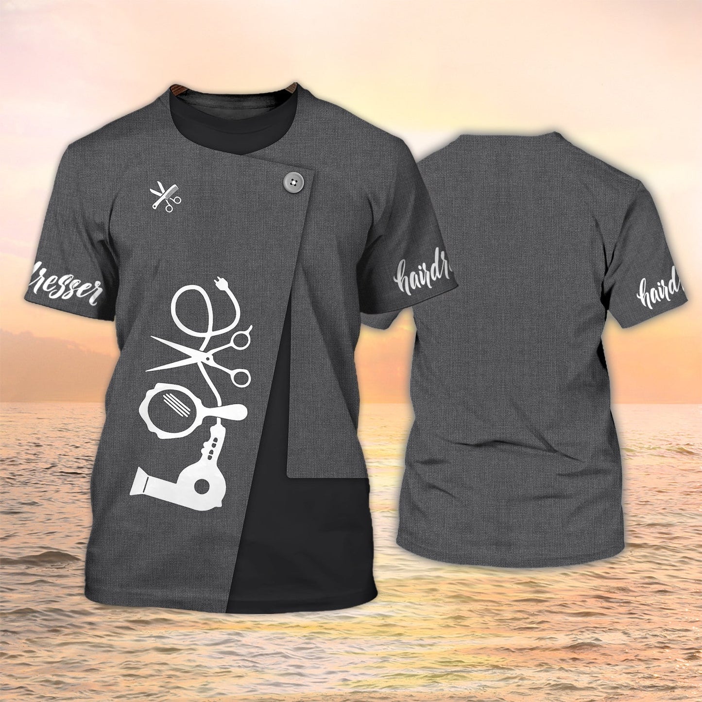 Love Hairdresser Custom Tshirt Hair Stylist Black Shirt TO2142