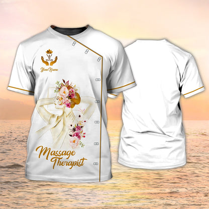 Massage Therapist Shirt Massage Therapist White Uniform Massage Custom Tshirt TO1999
