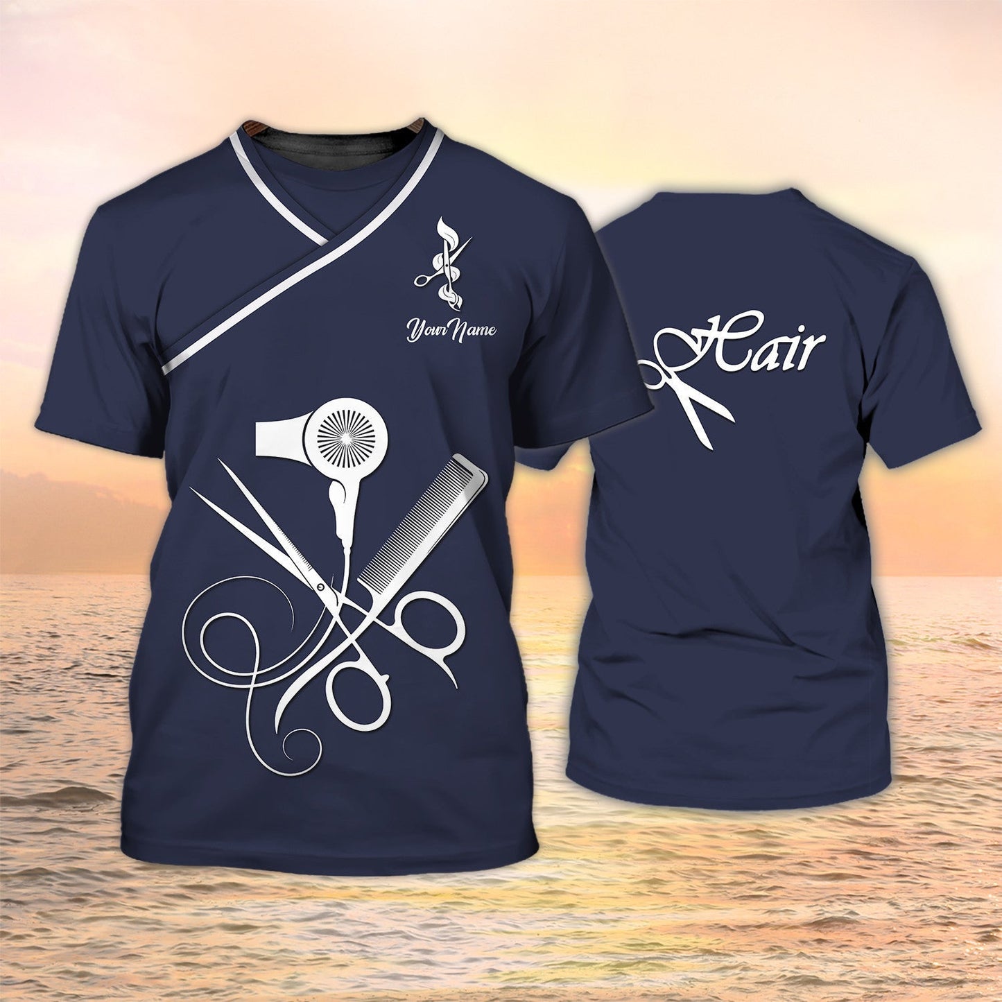 Hairdresser Tools 3D Shirt Custom Hair Salon Uniform Hair Salon Gifts TO2144