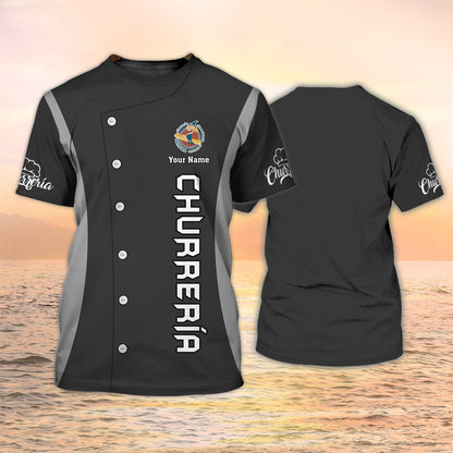 Churreria Tshirt Churros 3D Custom Shirt Black Uniform TO2063