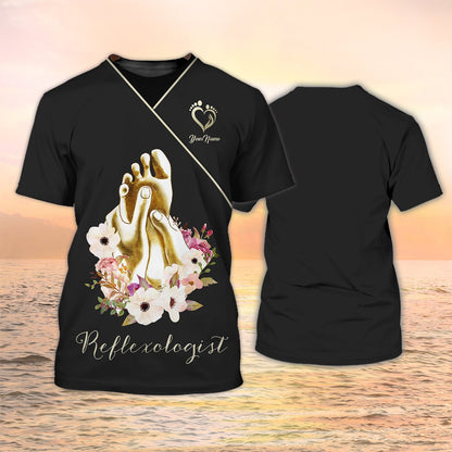 Reflexologist Shirts Massage Foot Tshirt Reflexology Custom Uniform TO1997