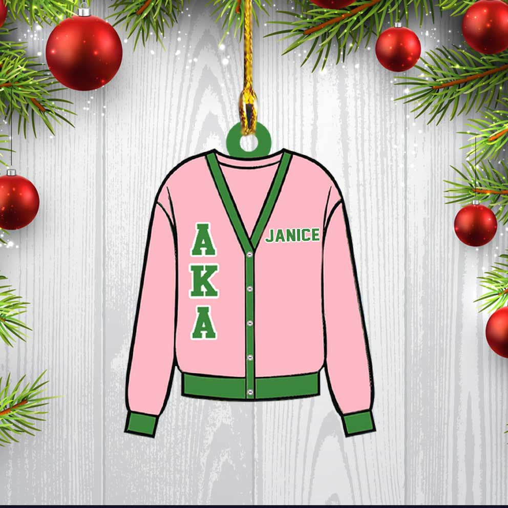 Customized Gift For AKA - AKA Pink Clothing Custom Shaped Ornament Acrylic OO3710