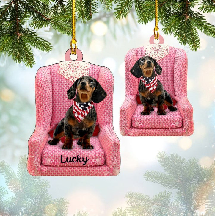 Personalized Funny Dachshund in Stock Acrylic Ornament for Christmas Gift Dog Lovers OO3707