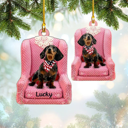 Personalized Funny Dachshund in Stock Acrylic Ornament for Christmas Gift Dog Lovers OO3707