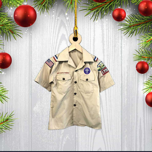 Personalized Boy Scouts Custom Shaped Flat Acrylic Ornament OO3700