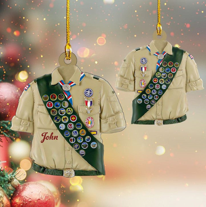 Personalized Boy Scouts of America Ornament Christmas Custom Shape Acrylic OO3699