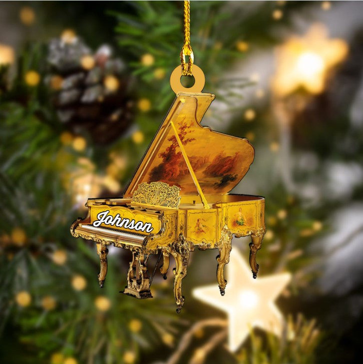 Personalized Piano Acrylic Ornament for Piano Player, Gift for Daughter and Son Piano Ornament Christmas Gift OO3688
