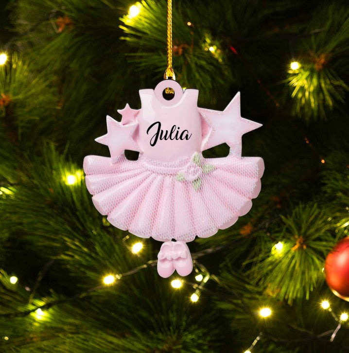 Personalized Ballet Shoes Acrylic Ornament for Ballet Dancer Christmas Gift OO3684