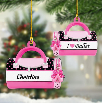 Personalized Ballet Shoes Acrylic Ornament for Ballet Dancer Christmas Gift OO3684