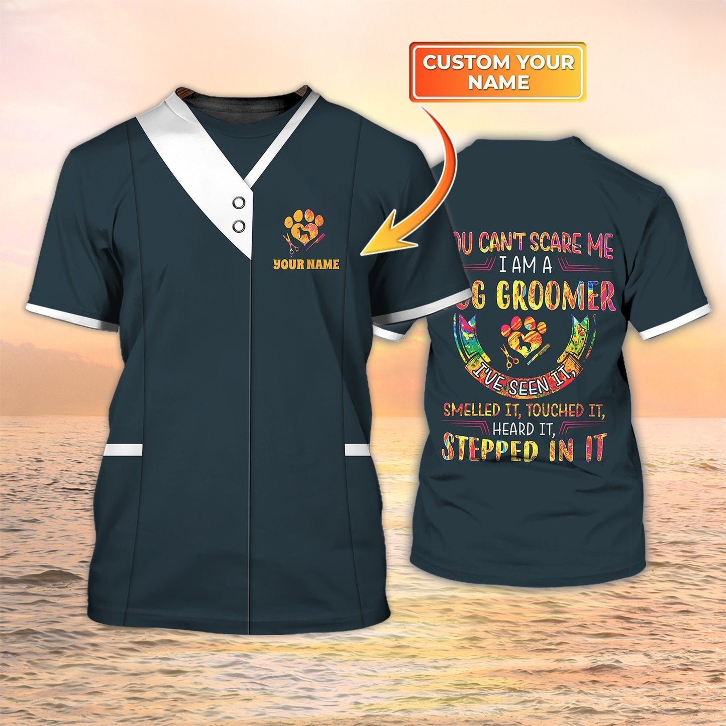 Dog Groomer Custom T Shirt Grooming Uniform I Am A Dog Groomer TO2087