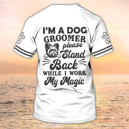 Dog Groomer Shirts Grooming Custom T Shirt Grooming Apparel Pet Salon Uniform TO2090