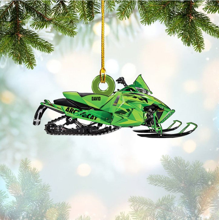 Personalized Snowmobile Rider Ornament Acrylic for Snowmobile Lovers OO3673