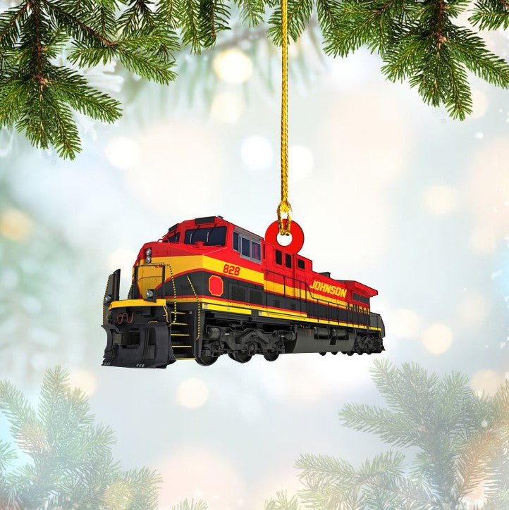 Personalized Railroader Ornament Custom Shaped Acrylic Ornament for Railroader OO3669