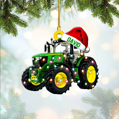 Personalized Tractor Ornament Custom Shaped Acrylic Ornament for Farmer Tractor Driver OO3668