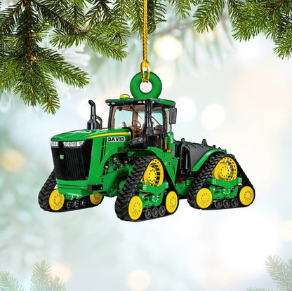 Personalized Tractor Ornament Custom Shaped Acrylic Ornament for Farmer Tractor Driver OO3668