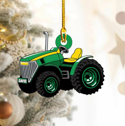 Personalized Tractor Ornament Custom Shaped Acrylic Ornament for Farmer Tractor Driver OO3668