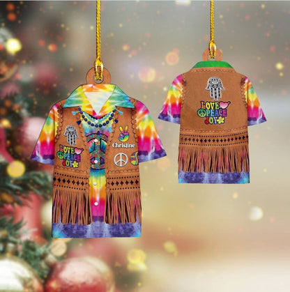 Personalized Hippie Girl Custom Shape Ornament Acrylic for Girl OO3650