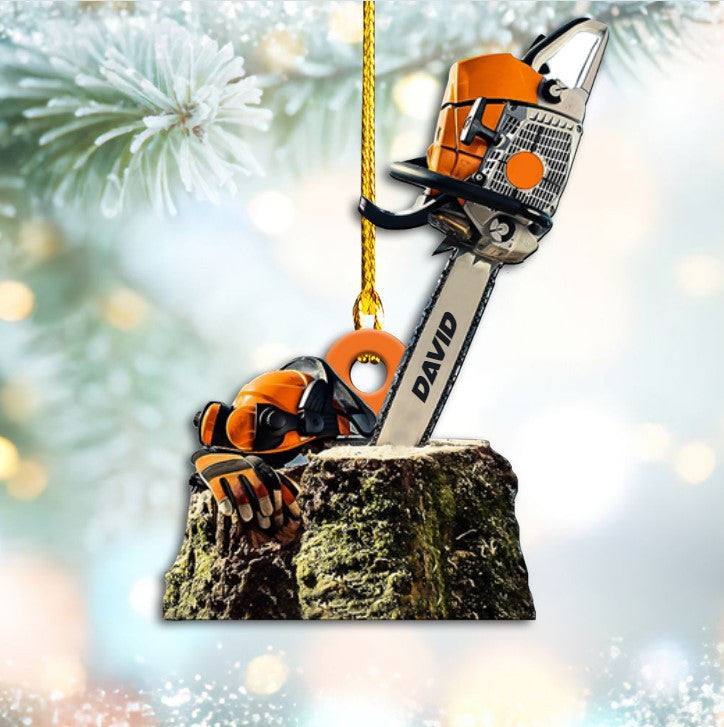 Personalized Arborist Ornament, Custom Name Flat Acrylic Ornament for Arborist OO3640