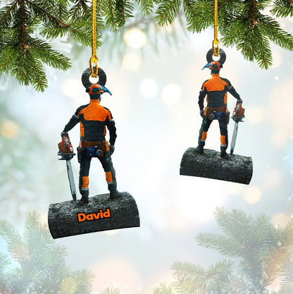 Personalized Arborist Ornament, Custom Name Flat Acrylic Ornament for Arborist OO3640